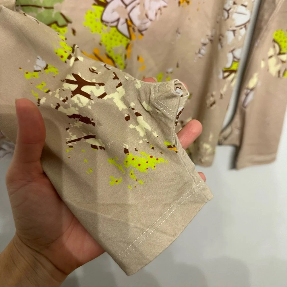Kawakey Distressed Vintage Floral Print Turtleneck Top - Picture 8 of 10